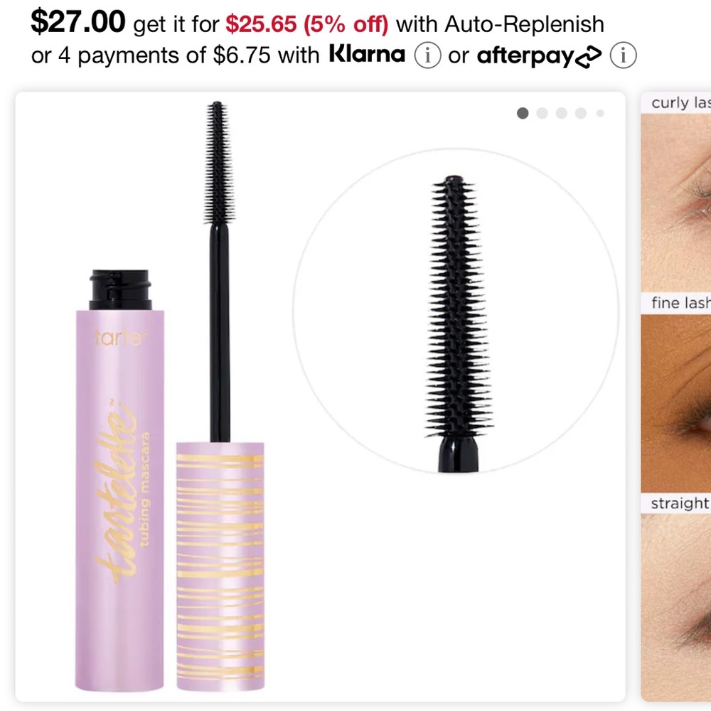 Tartelette tubing mascara, black, new and unopened